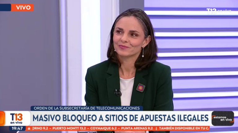 Cecilia Valdés, Presidenta Ejecutiva de la Asociación Chilena de Casinos y Juegos en entrevista para T13 Tarde